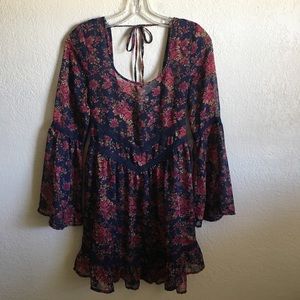 Band of Gypsies Navy Floral Festival Dress